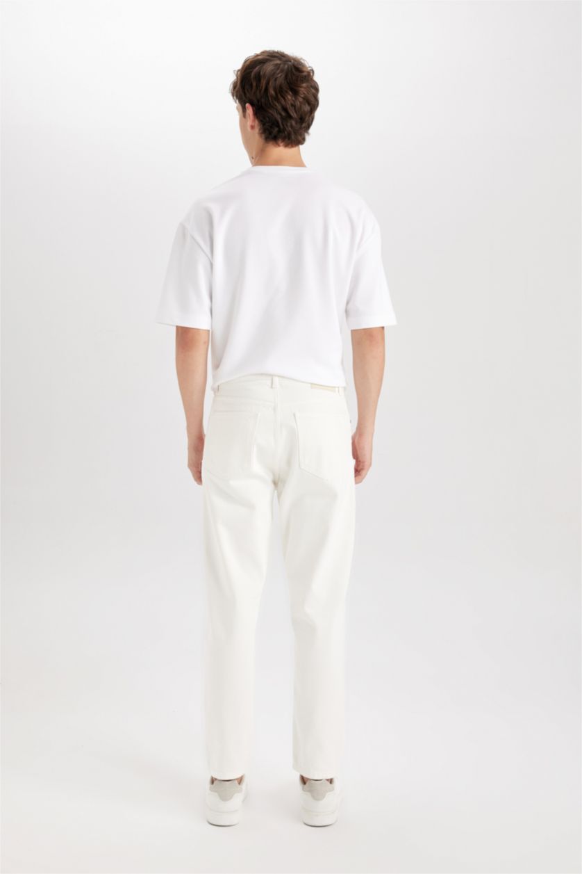 MAN White 90’S Slim Fit Trousers