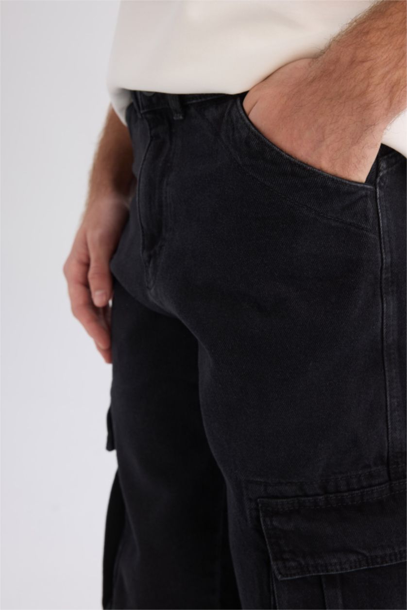 رجال أسود Relax Fit Trousers
