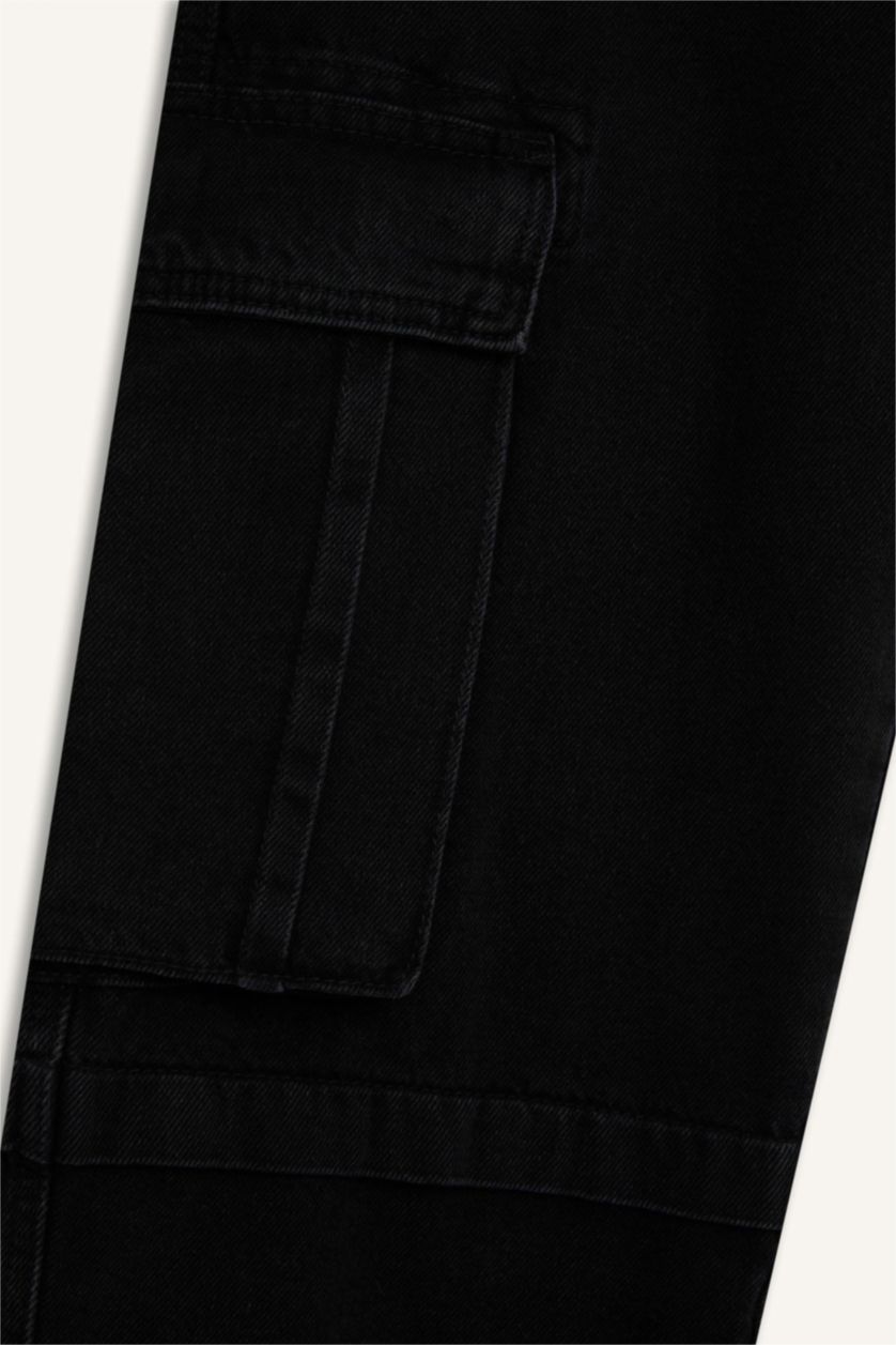 رجال أسود Relax Fit Trousers