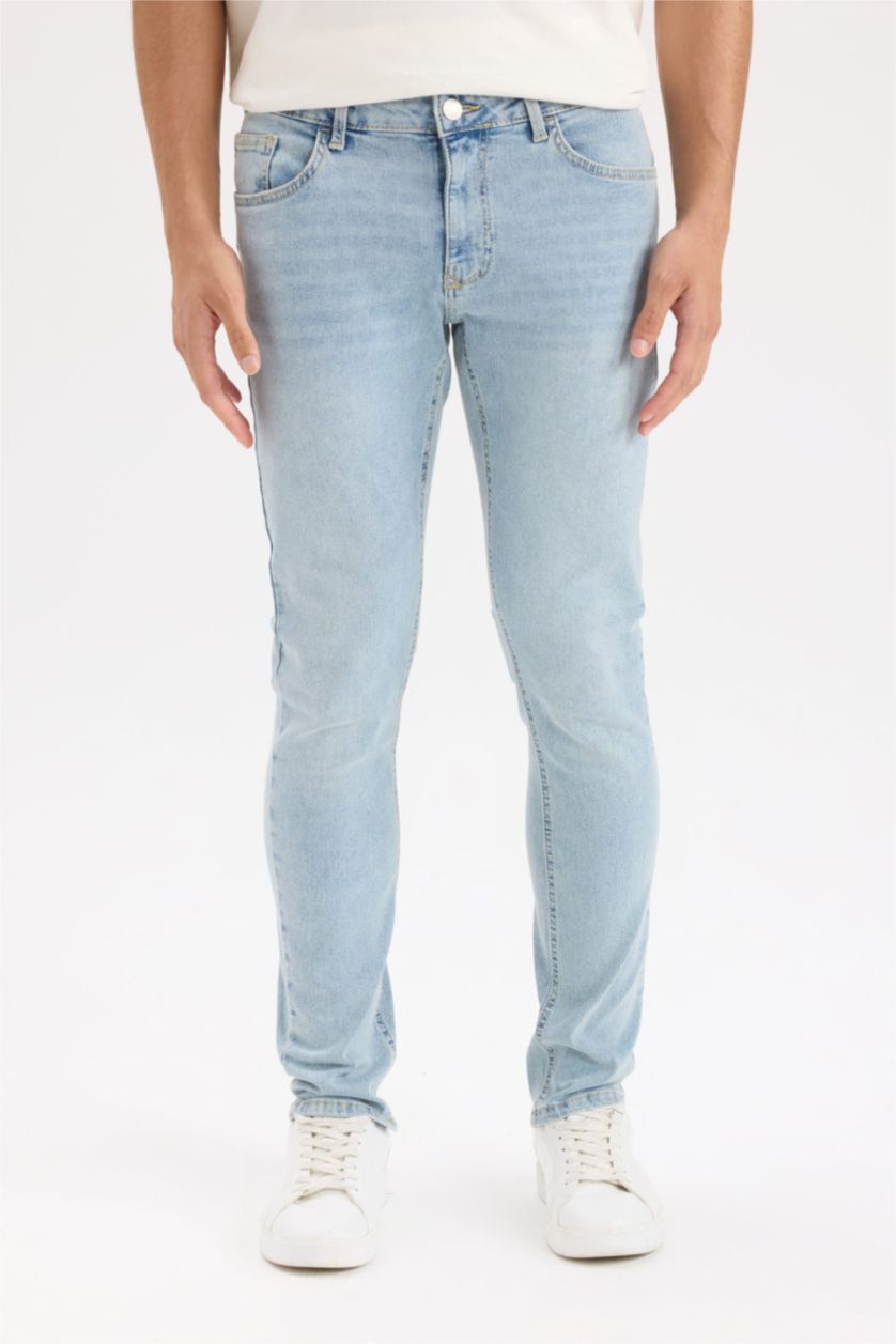 MAN Light Blue Pedro Slim Fit Skinny Leg Jeans