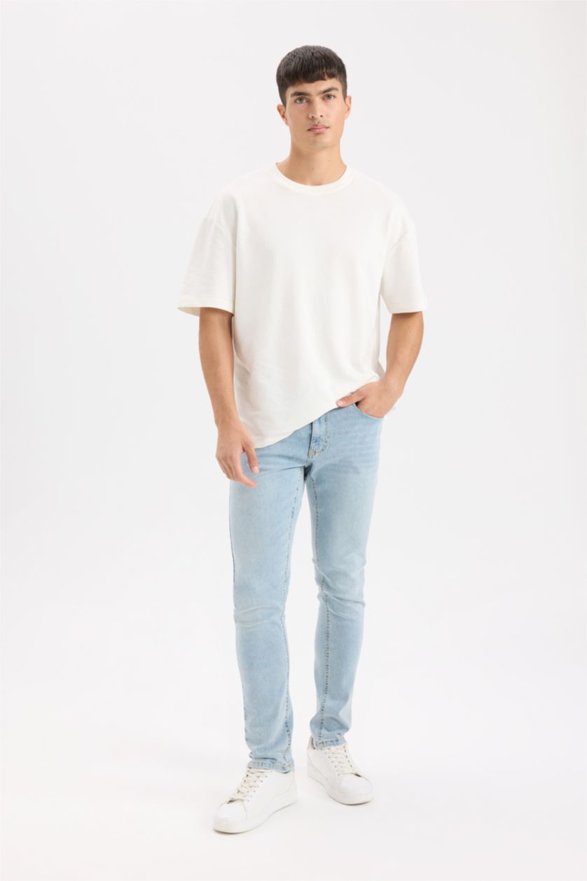 MAN Light Blue Pedro Slim Fit Skinny Leg Jeans