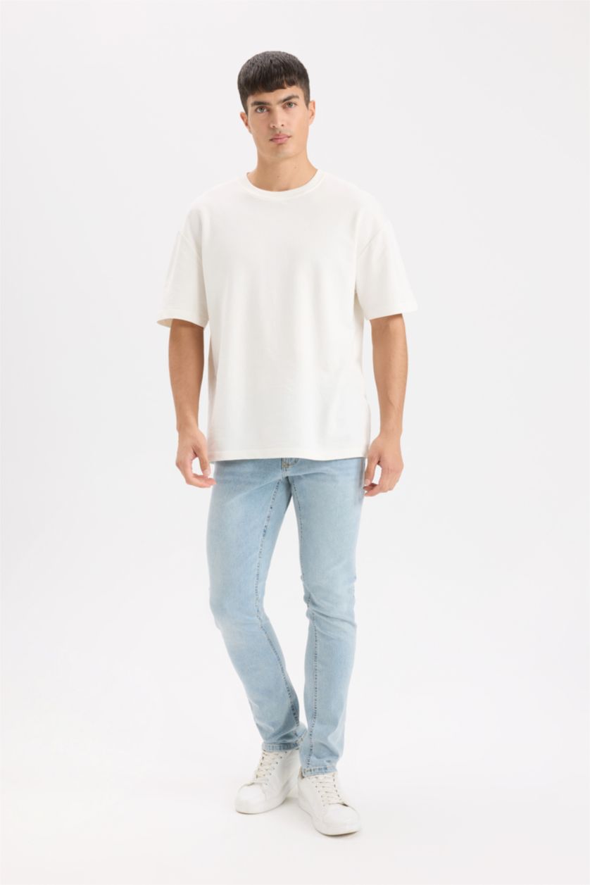 MAN Light Blue Pedro Slim Fit Skinny Leg Jeans