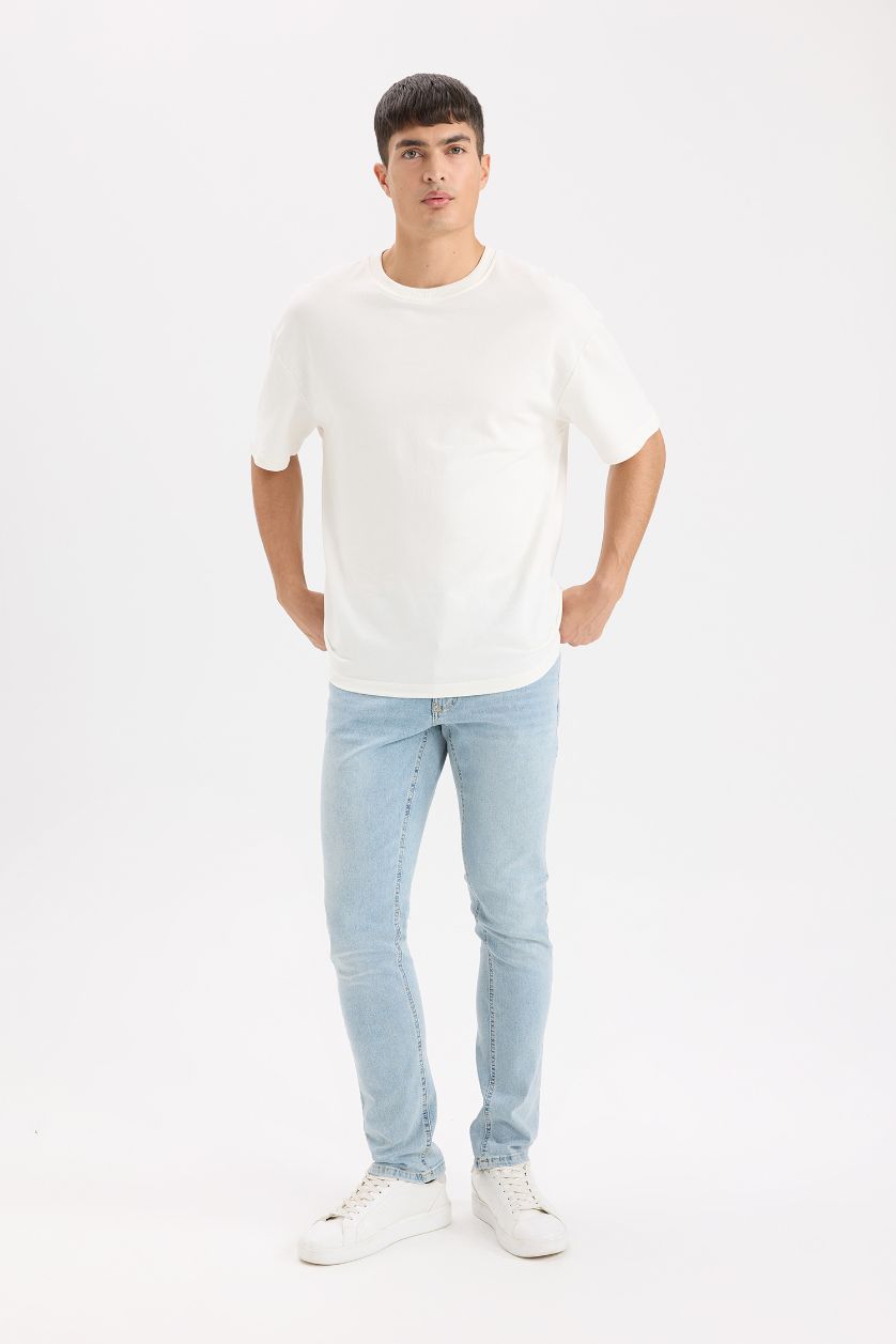 MAN Light Blue Pedro Slim Fit Skinny Leg Jeans