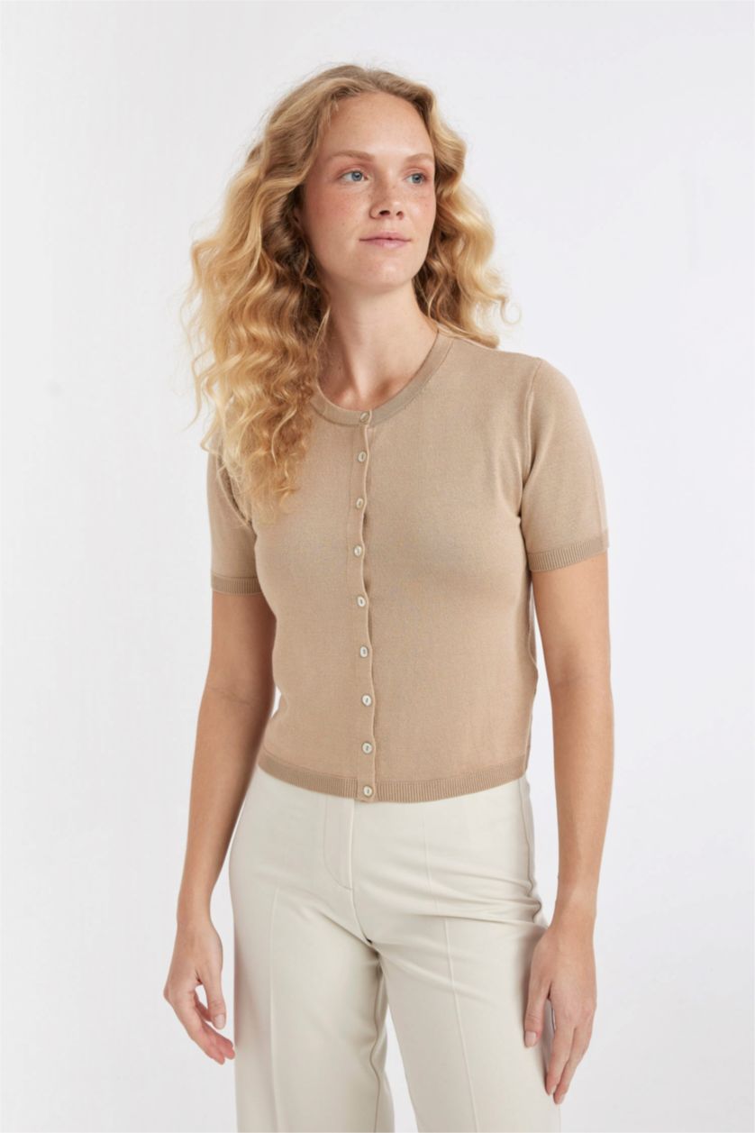 FEMME Beige Cardigan Tricot