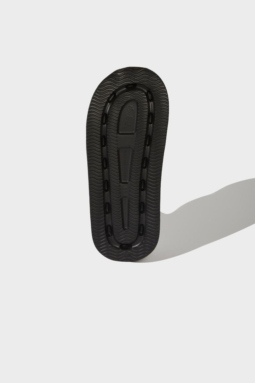 Erkek Siyah Erkek Düz Taban Çift Bantlı Eva Terlik