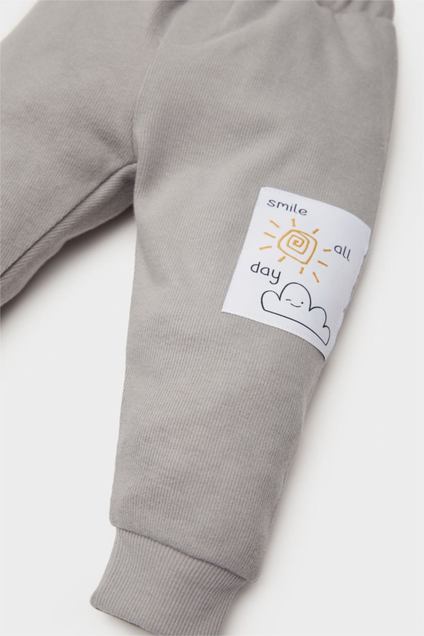 BÉBÉ GARÇON Gris Ensemble de Sweatshirt imprimé et jogging pour bébé garçon