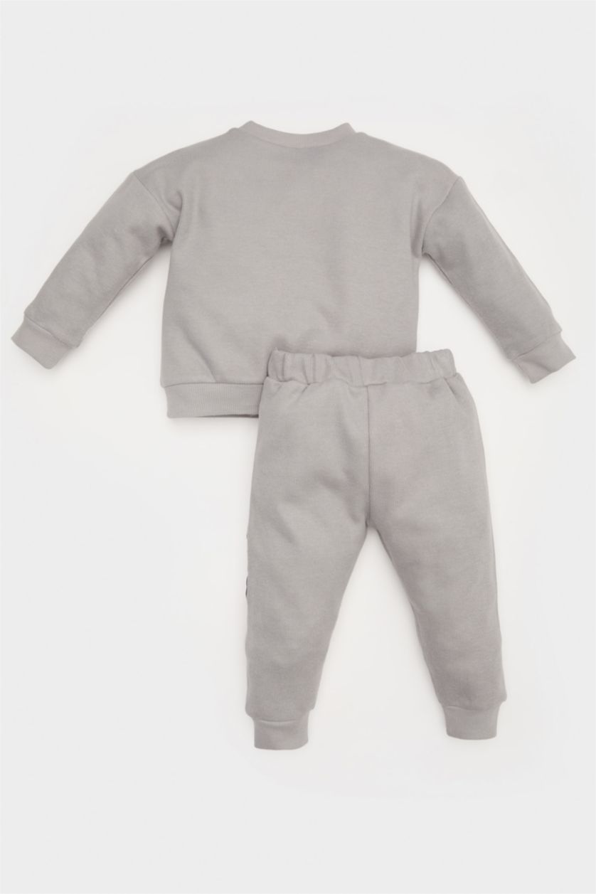 BÉBÉ GARÇON Gris Ensemble de Sweatshirt imprimé et jogging pour bébé garçon