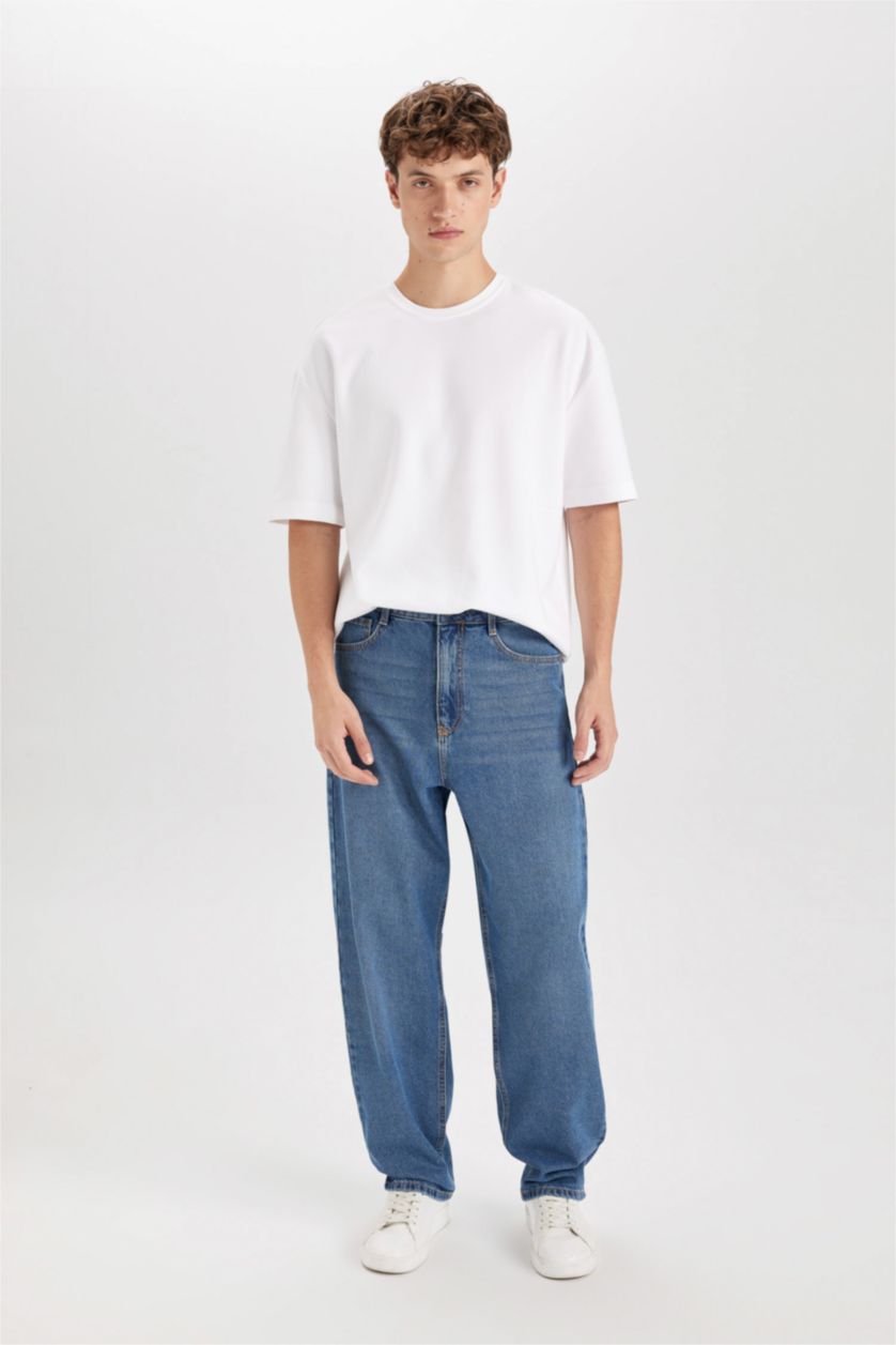 رجال أزرق سروال جينز باجي برجل عادي