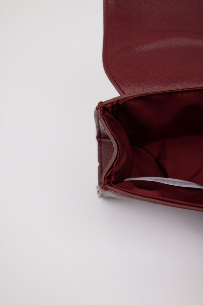 Kadın Bordo Kadın Suni Deri El Çantası