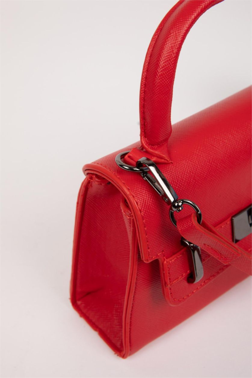 Woman Red Woman Faux Leather Handbag