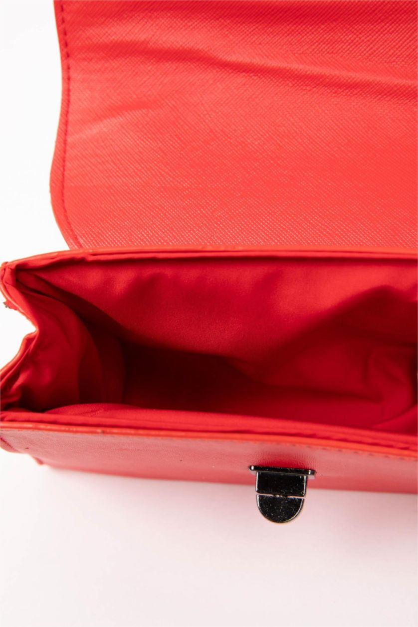 Woman Red Woman Faux Leather Handbag