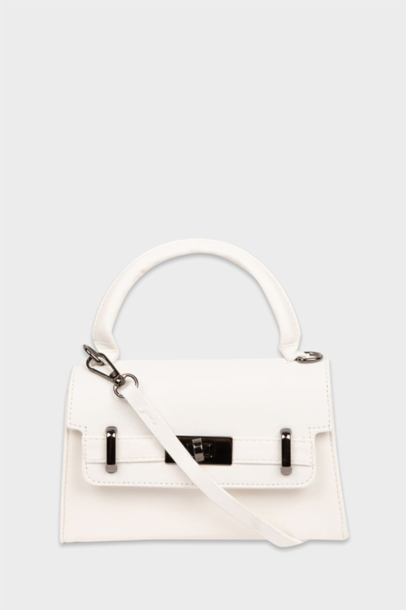 نساء أبيض (000) جنطة يد جلد صناعي