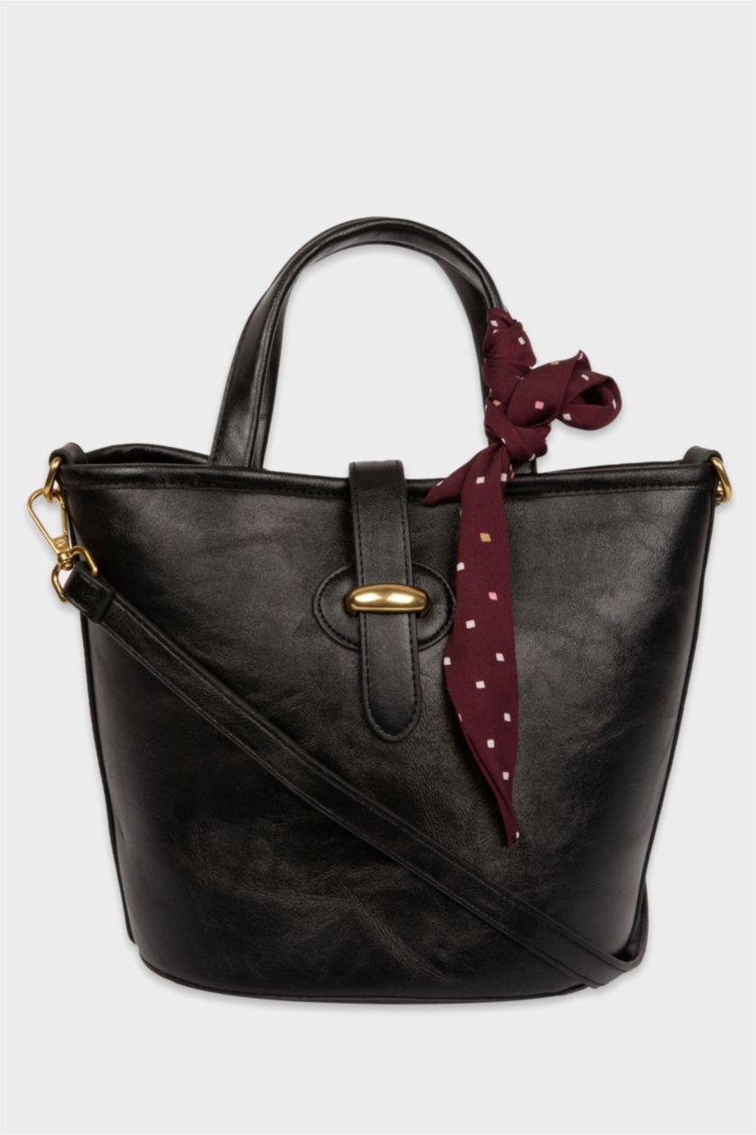 Kadın Siyah Kadın Uzun Askılı Suni Deri Çapraz Çanta