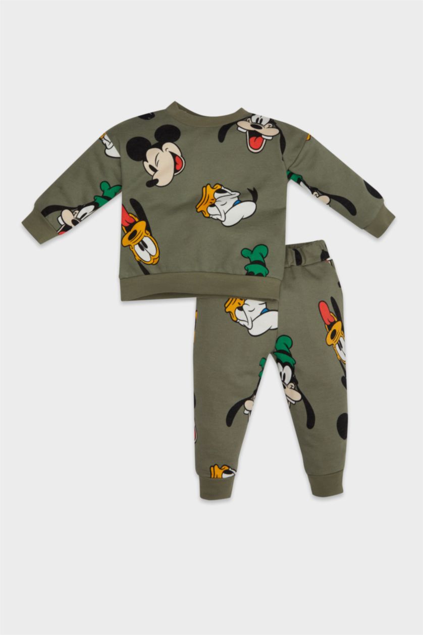 BÉBÉ GARÇON Kaki Clair Ensemble Sweat-shirt et Sweatpants Mickey & Minnie pour BéBé Garçon