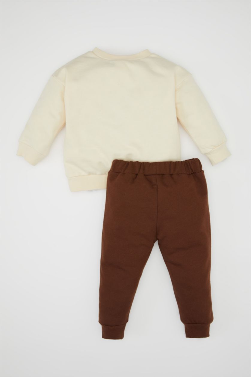 Erkek Bebek Açık Taş Erkek Bebek 2'li Takım Disney Lion King Sweatshirt Beli Lastikli Jogger Eşofman Altı