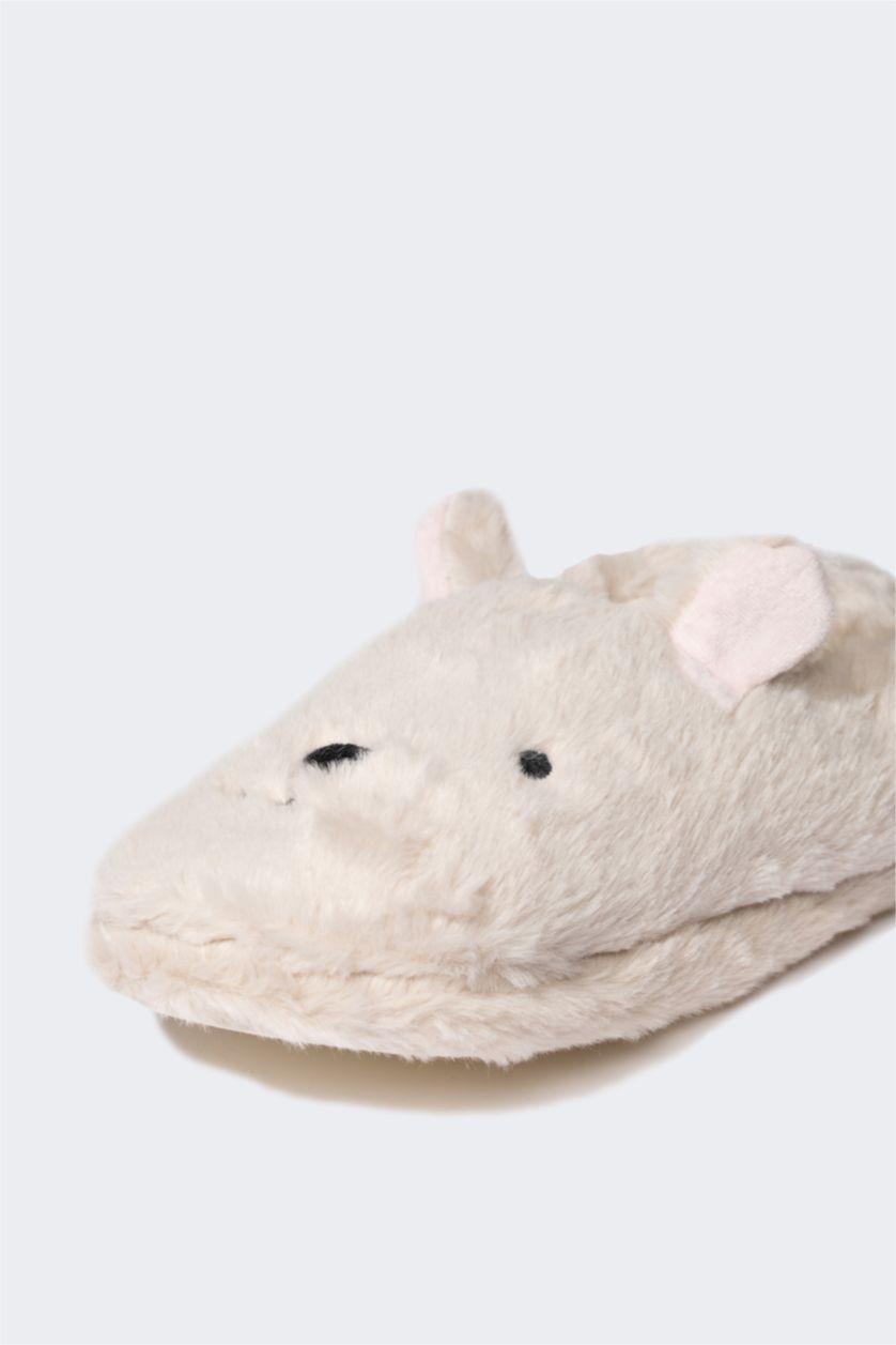 FEMME Beige Pantoufles à semelle plate pour femme