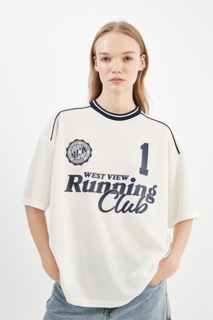 WOMAN White Oversize Fit Short Sleeve T-Shirt