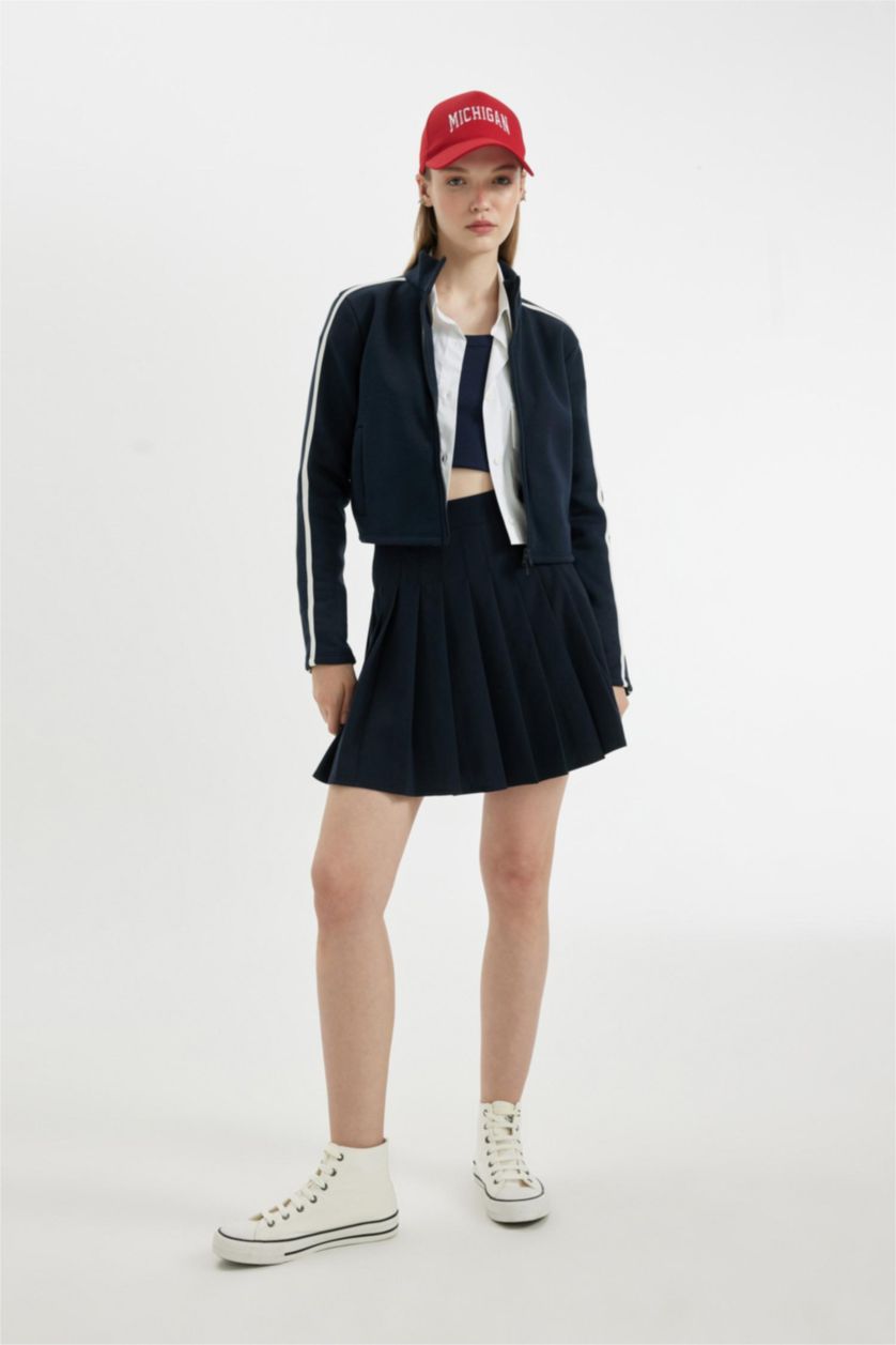 نساء كحلي كارديجان رياضي سليم فيت بسحاب