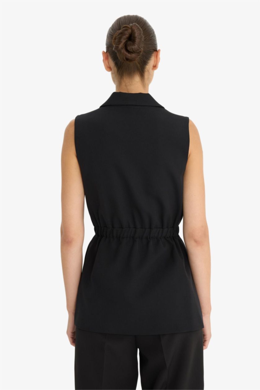 WOMAN Black Slim Fit Jacket Collar