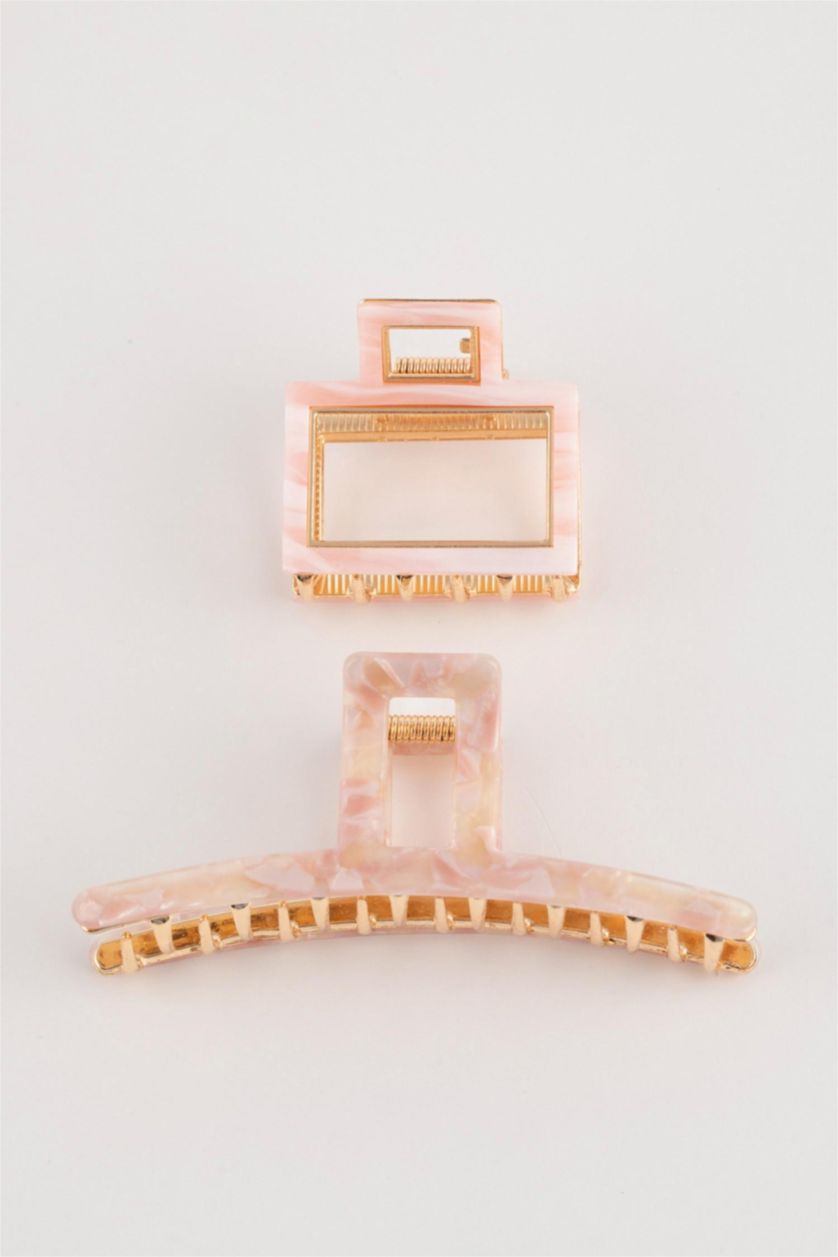 Kadın Karma 2'li Pembe Mandal Toka