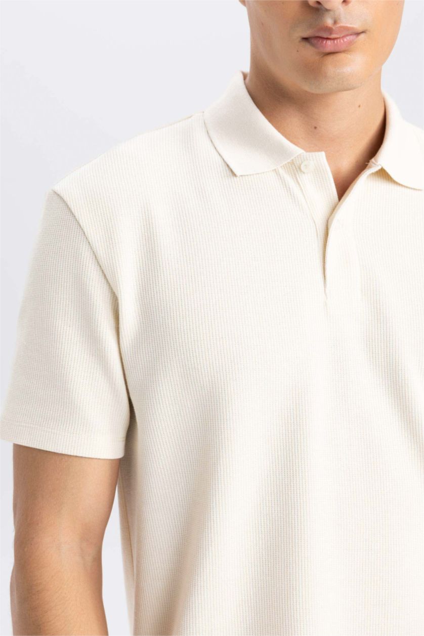 رجالي حجري فاتح New Regular Fit Short Sleeve Polo T-Shirt