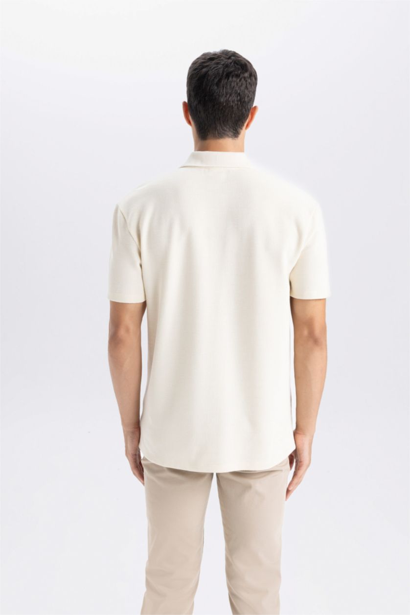 رجالي حجري فاتح New Regular Fit Short Sleeve Polo T-Shirt