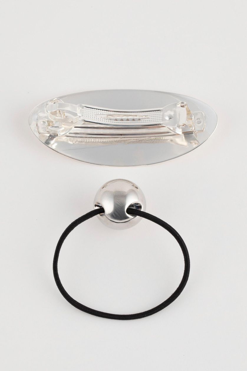 نساء Gümüş إكسسوار شعر نسائي - قطعتين