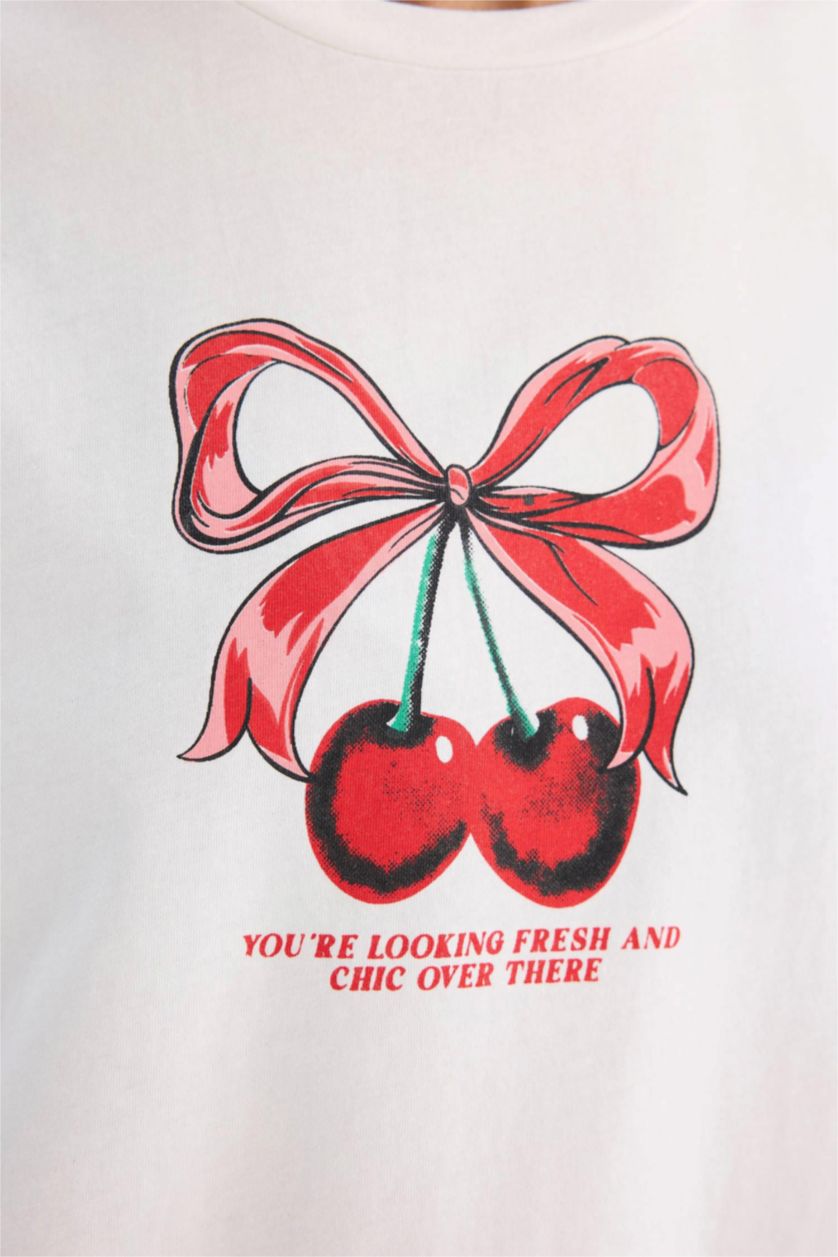 WOMAN Black Fall in Love Printed 2 Piece Pajama Set