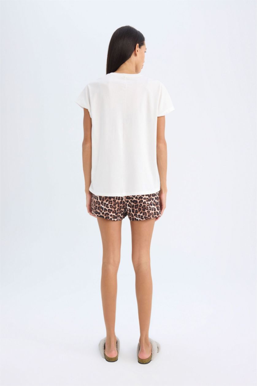 WOMAN Black Fall in Love Printed 2 Piece Pajama Set