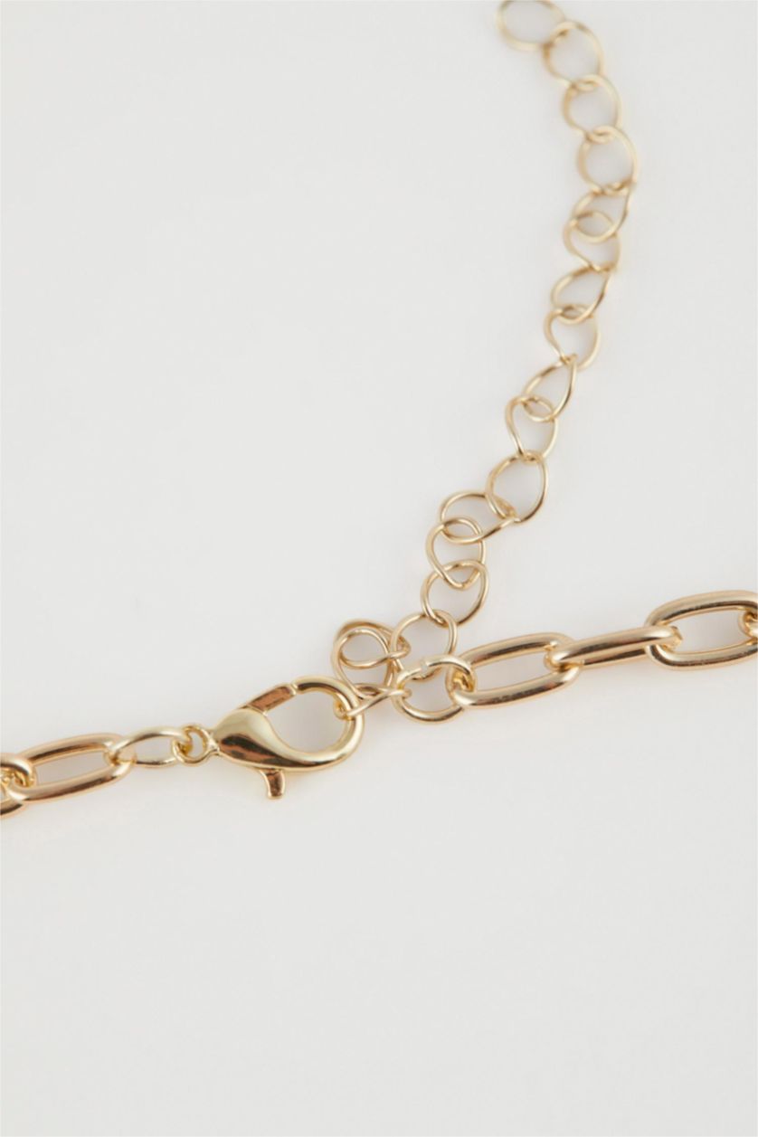 WOMAN Altın Woman Leopard Patterned Necklace