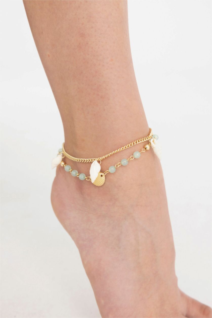 Kadın Altın Kadın Deniz Kabuklu Gold Halhal