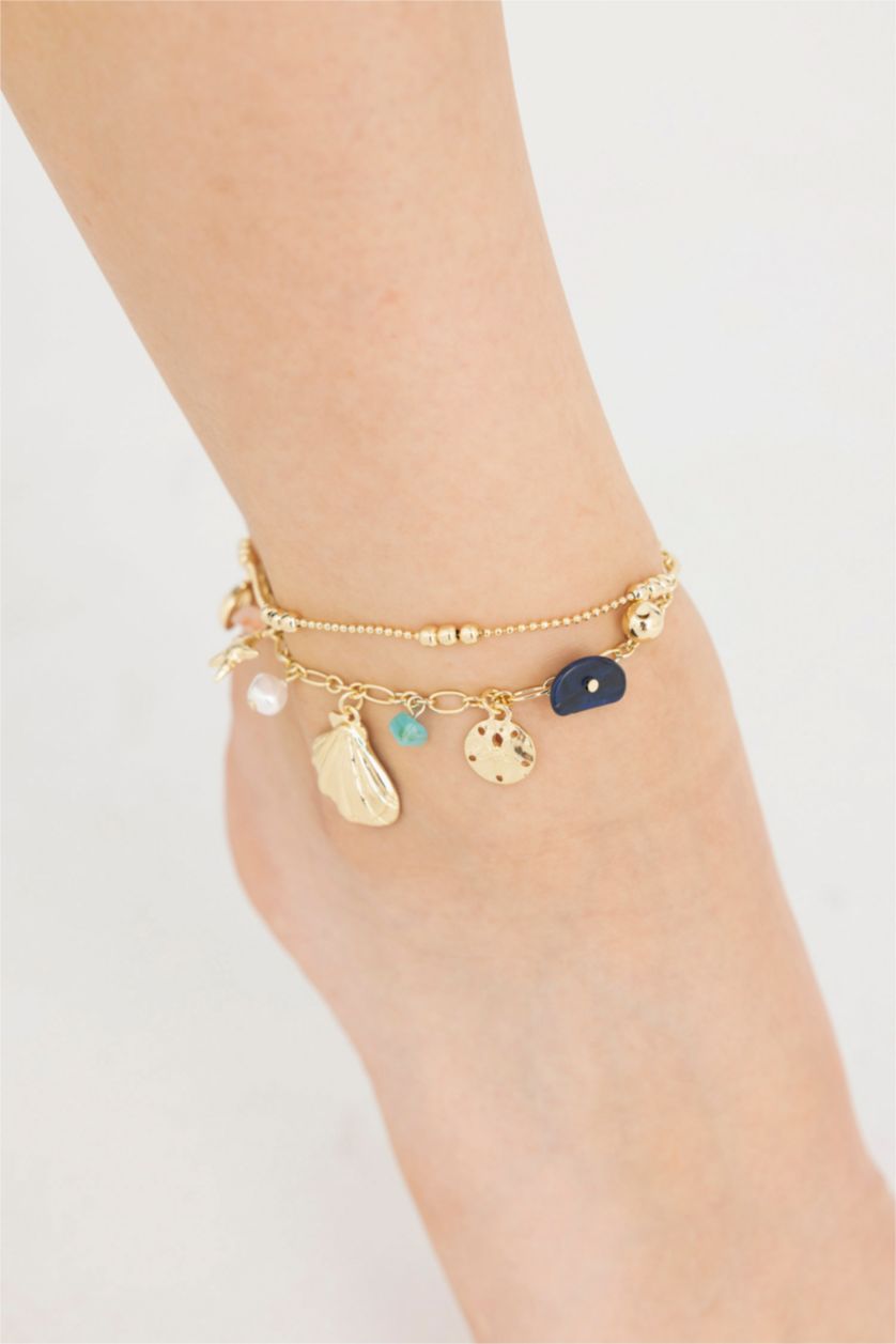 FEMME Altın Bracelet de cheville en 2 pièces