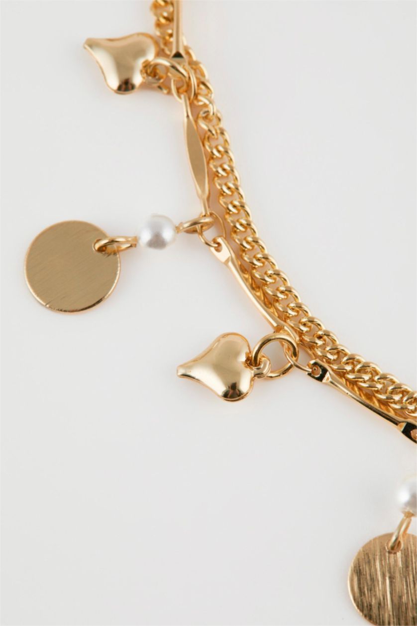 Kadın Karma Kadın 4'lü Yıldız Detaylı Gold Halhal