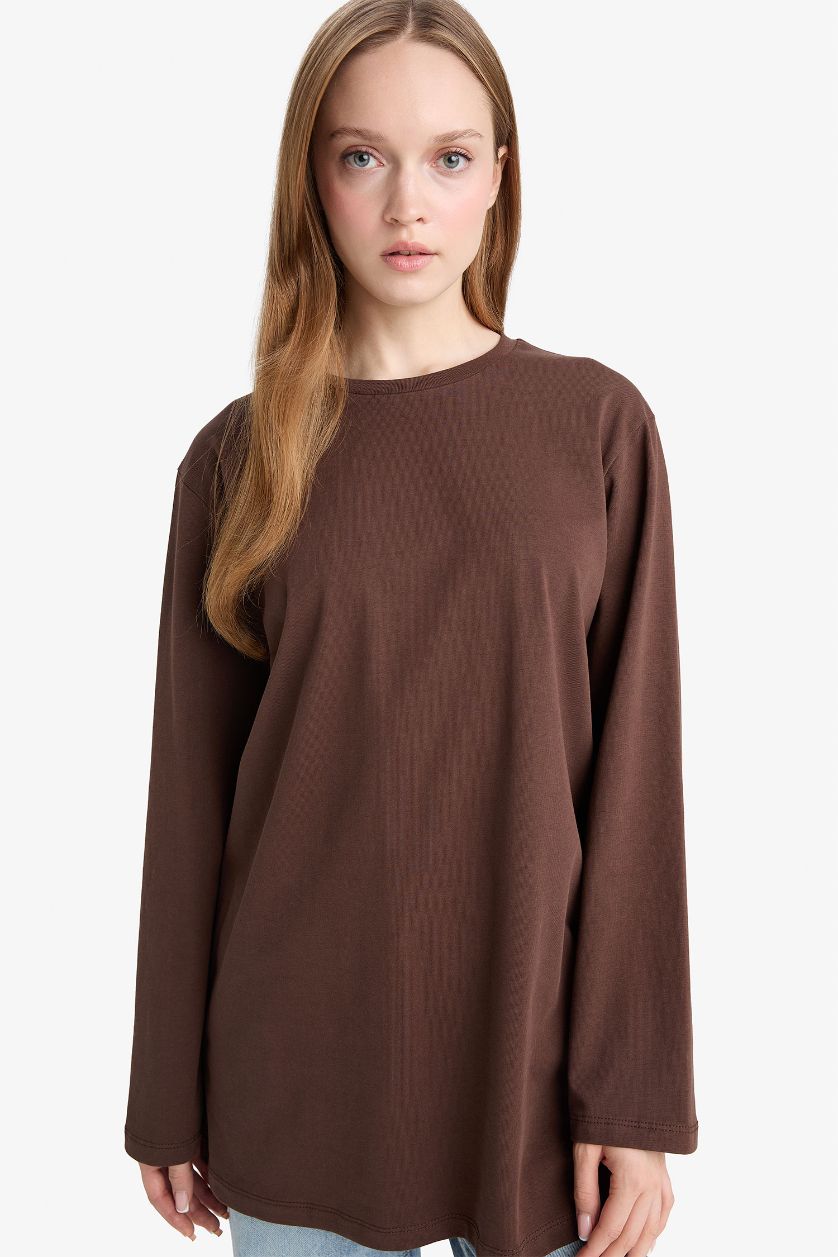 حريمي بني تونيك كم طويل قصة عادية بني