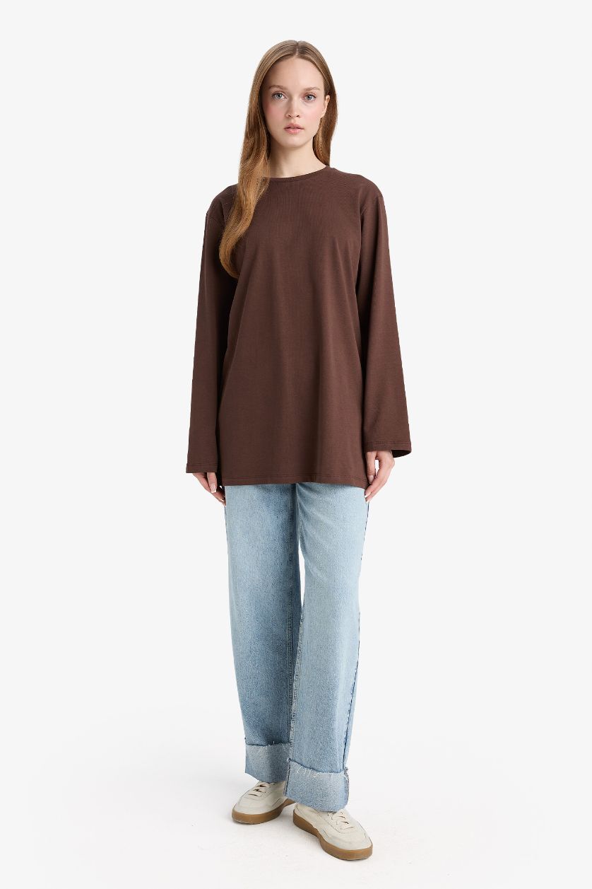 حريمي بني تونيك كم طويل قصة عادية بني