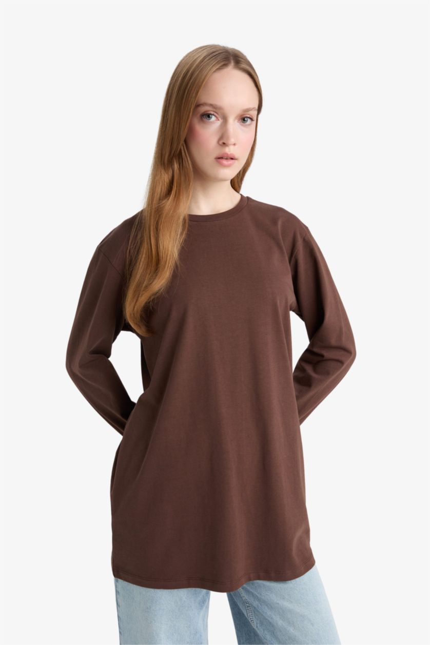 حريمي بني تونيك كم طويل قصة عادية بني