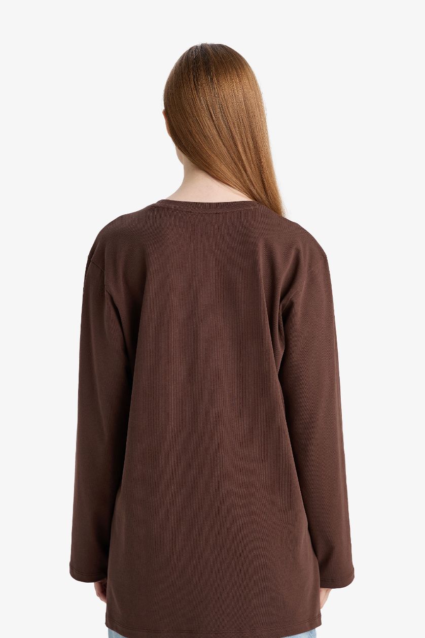 حريمي بني تونيك كم طويل قصة عادية بني