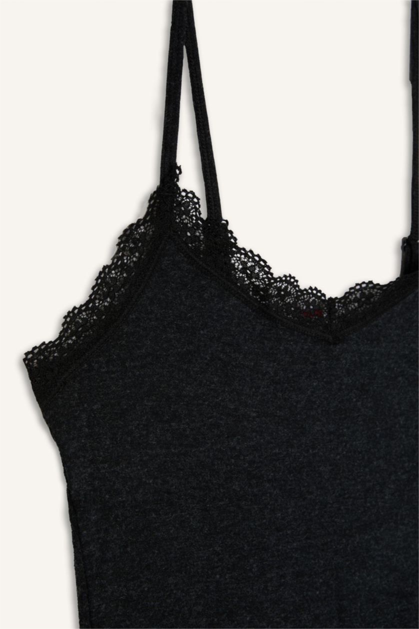 FEMME Noir Débardeur en laine de Fall in Love