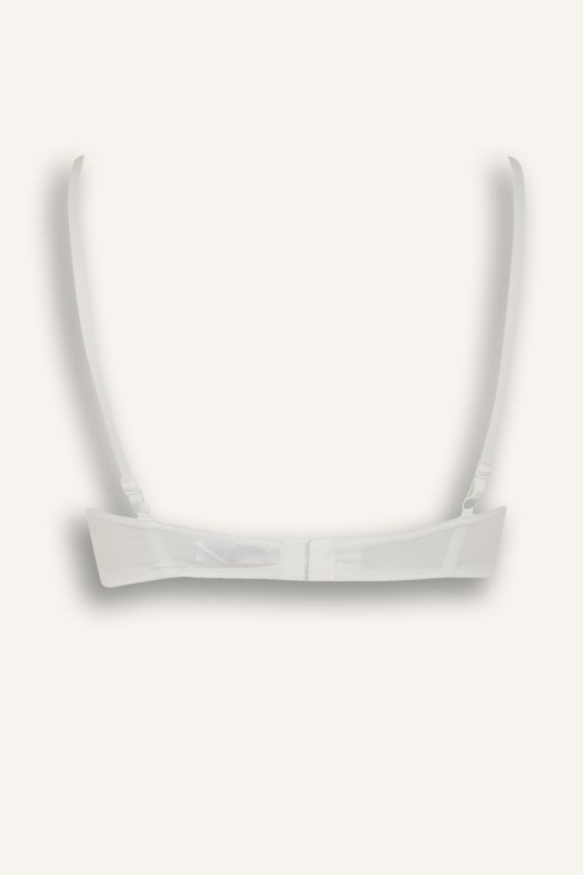 Kadın Kırık Beyaz Pedli Dantel Detaylı Bra