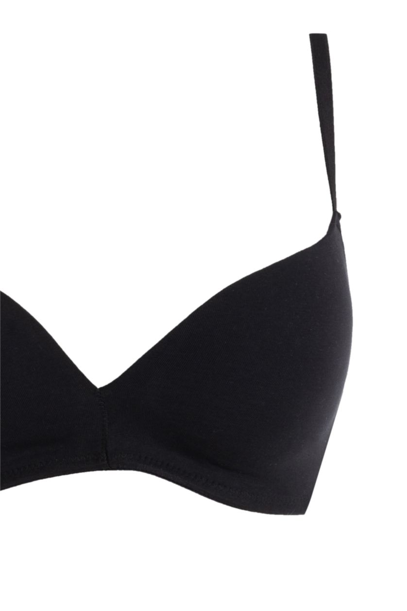 FEMME Noir Soutien gorge Coton Sans Rembourrage