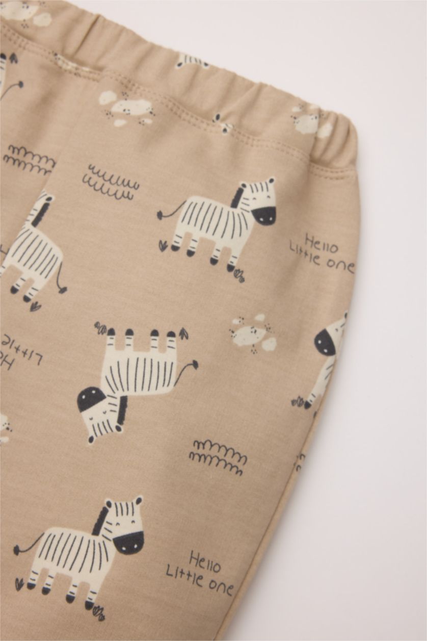 BABY GIRL White Baby Boy Zebra Patterned Thin Fabric 3 Piece Set