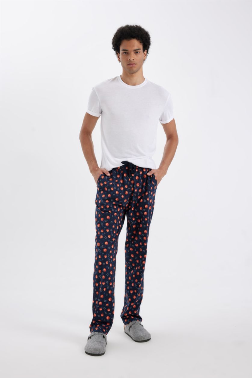HOMME Marin Pantalon de Pyjama à Motifs avec Poches coupe régulière