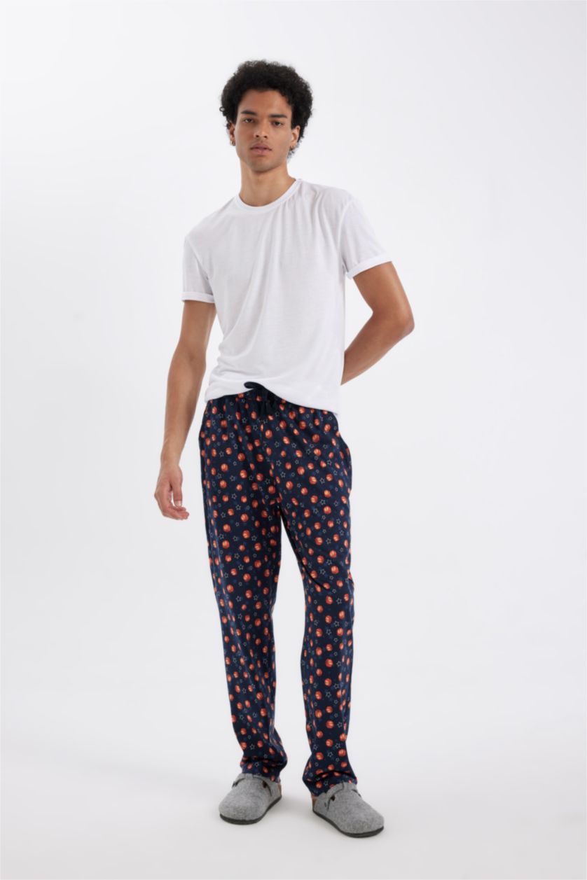 HOMME Marin Pantalon de Pyjama à Motifs avec Poches coupe régulière