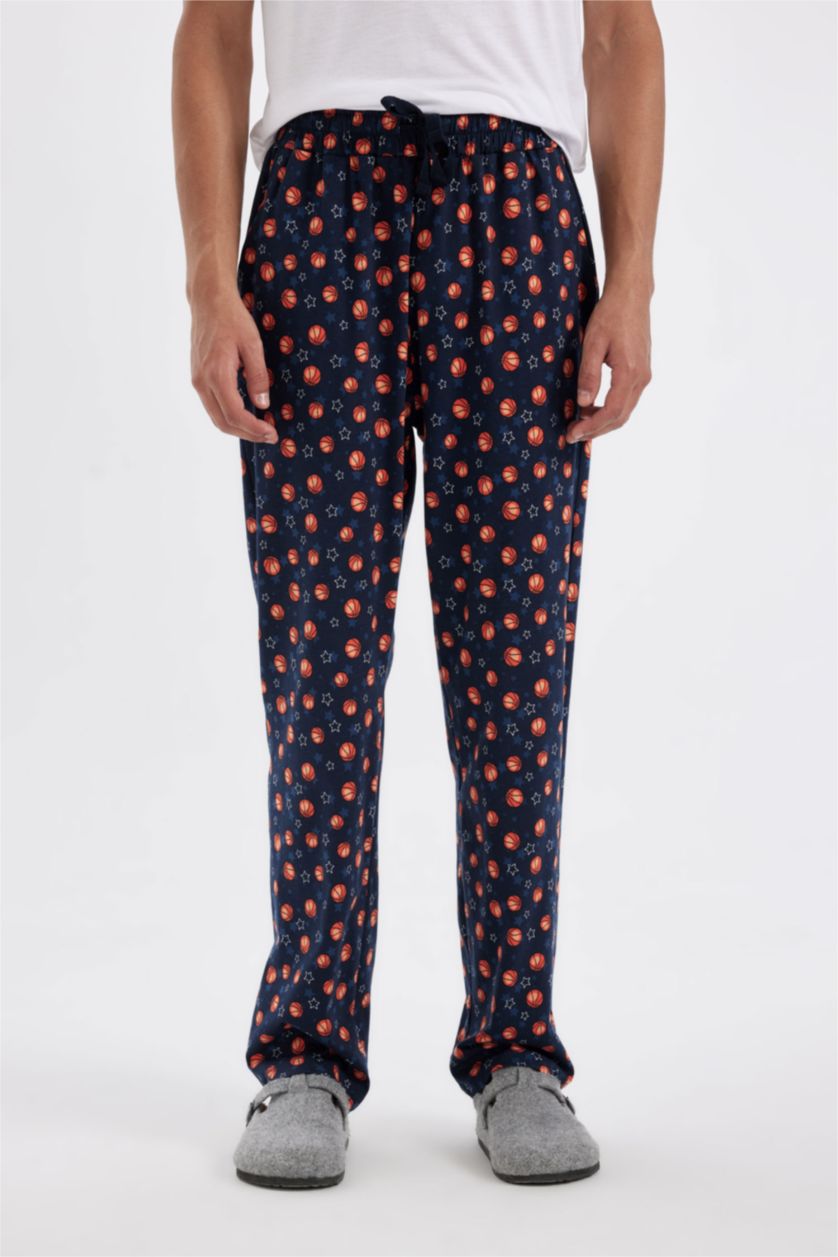 HOMME Marin Pantalon de Pyjama à Motifs avec Poches coupe régulière