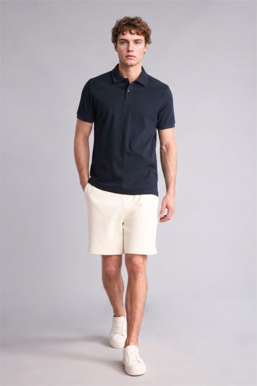 Erkek Ekru Regular Fit Şort