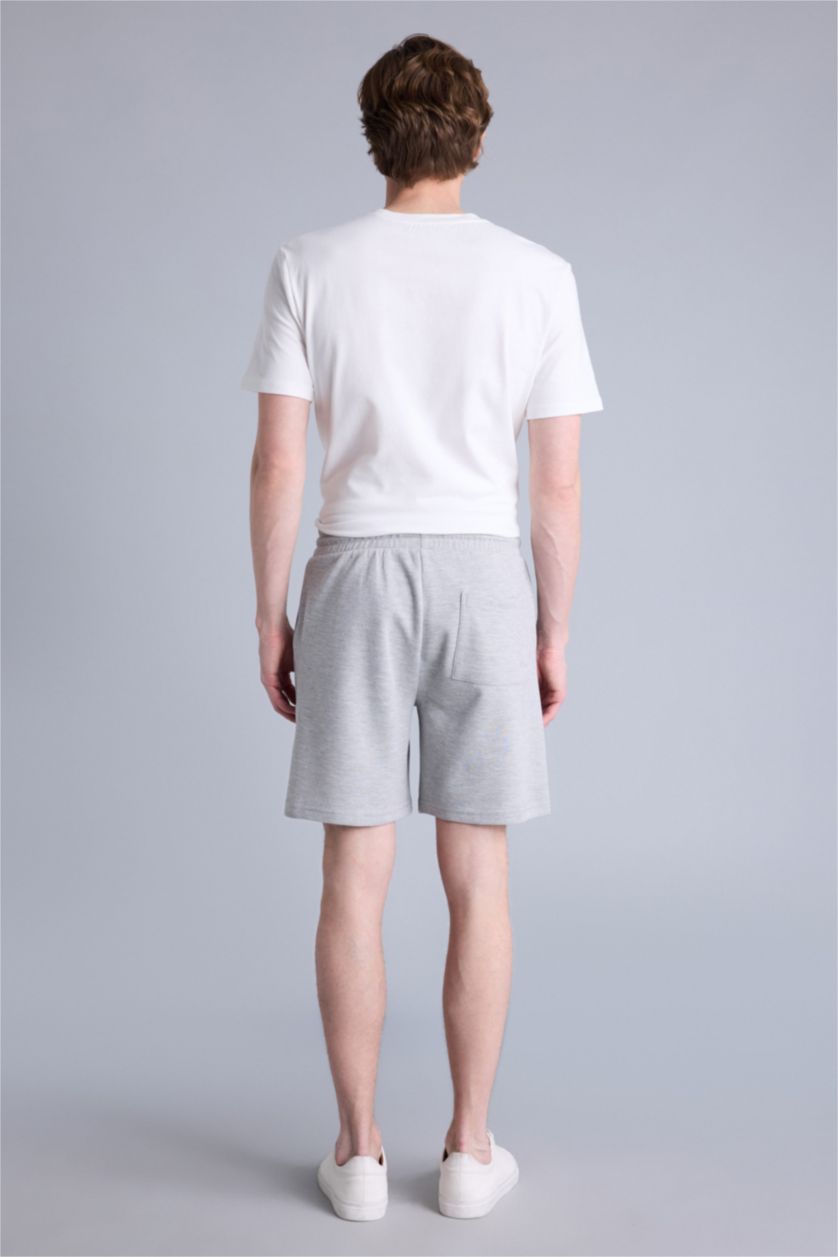 Erkek Gri Melanj Regular Fıt Şort
