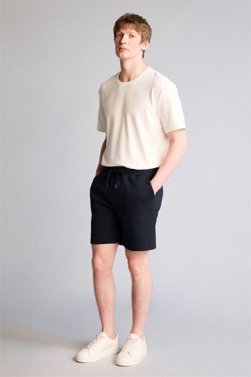 Erkek Lacivert Regular Fıt Şort