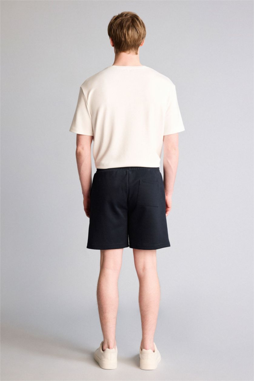 Erkek Lacivert Regular Fıt Şort