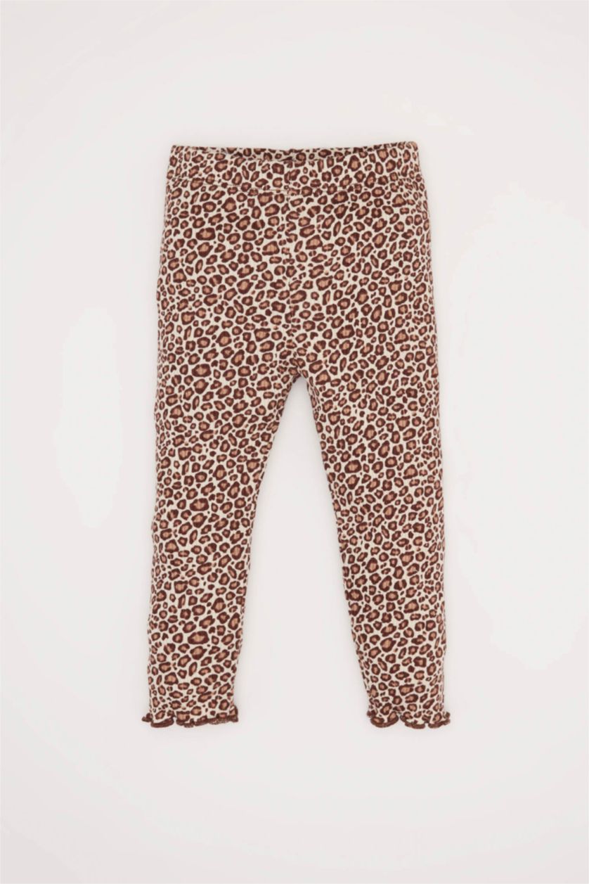 طفلة صغيرة اللون الرملي طقم من 3 قطع سويت شيرت, سروال ضيق و اكسسوار شعر للبيبي بنت