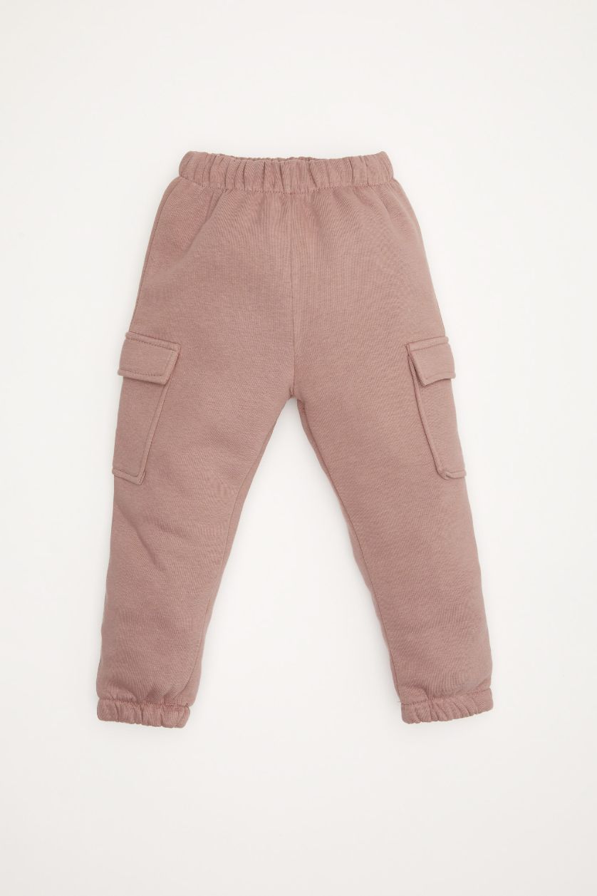 طفلة صغيرة وردي طقم بيبي بناتي سويت شيرت وسويت بانتس تقيل - قطعتين